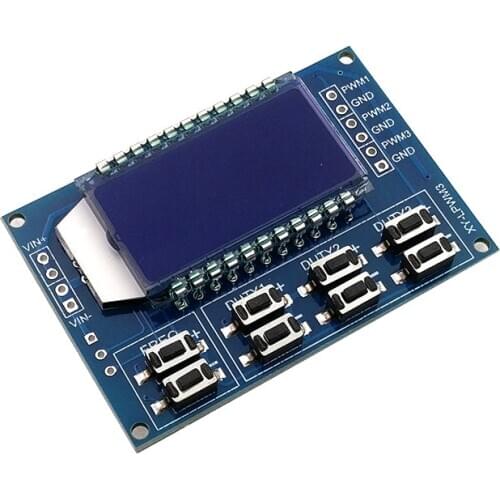 Digital LCD Display 3 Way Signal Generator PWM Pulse Frequency Duty Cycle 1HZ ~ 150KHZ Adjustable Square Wave