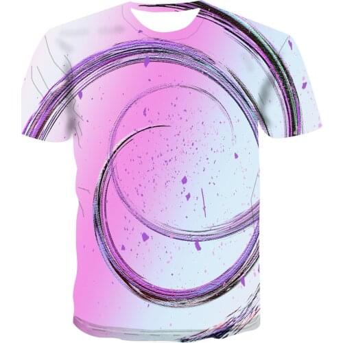 3d T -Shirt Latest Summer Style Fashion Printing Tee Men 'S Dizziness Visual Colorful Printing