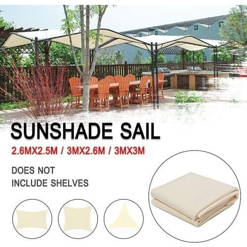 3x3/2.6M 300D Canvas Waterproof Tent Canopy Sun Shelter Cloth Outdoor Tent Top Roof Cover Garden Patio Awning Supplies Tool