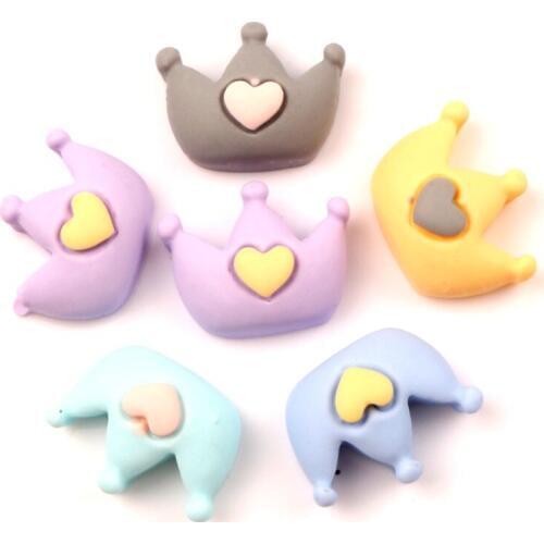 30Pcs 20x15mm Mixed Resin Crown Cabochon Flatback Decoration Crafts Embellishments For Scrapbooking Diy Accessories