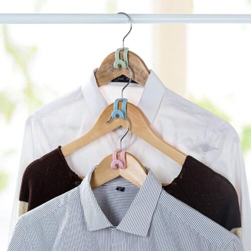 5Pcs Creative Mini Clothes Hanger Plastic Home Easy Hook Closet Organizer Storage Rack Holder Hook DIY Clothes Hanger Dropship