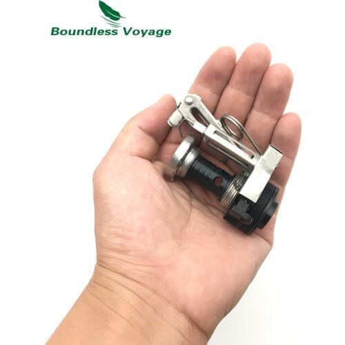 Boundless Voyage Camping Mini Stove Aluminum Alloy Stove with Ignition Outdoor Picnic Pocket Gas Stove Ultralight Cookware