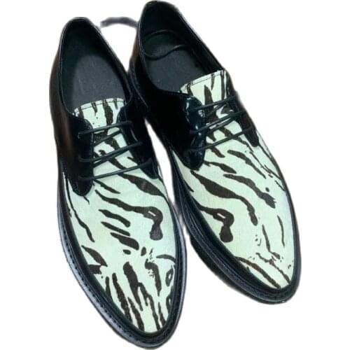 Real Picture luxury Horsehair genuine Leather slip on causal summer loafer daily drive comfortable casual flat shoes