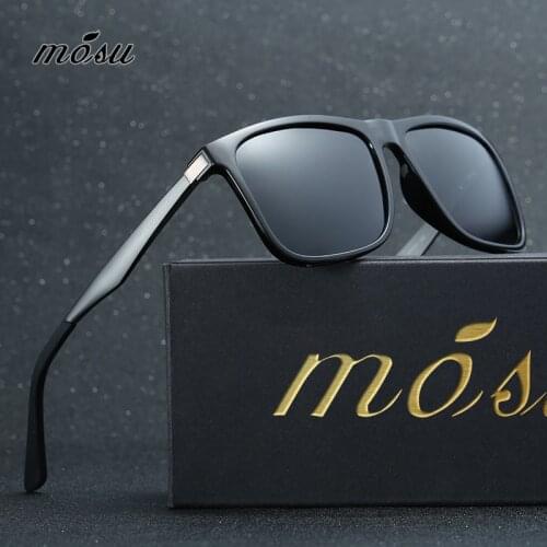 MOSU DESIGN Men Classic Aluminum Alloy Sunglasses HD Polarized Sunglasses For Driving Outdoor Sports UV400 Protection