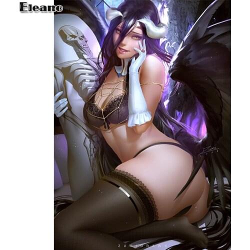 Print Game Purple Hair Demon Sexy Girl Art Canvas Poster Customized 16x24 24x36 Inch Living Room Bedroom Home Wall Picture