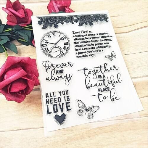 Hot selling clock transparent clear stamp / silicone seal roller stamp DIY scrapbook album / card production