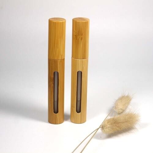 Empty 5ml Bamboo Lip Gloss Tube Cosmetic packaging Refillable Container