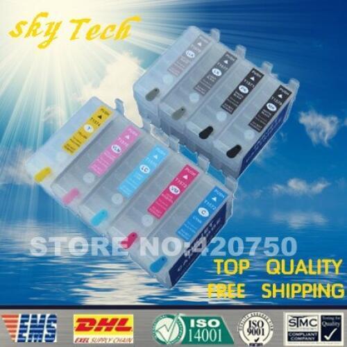 Empty ink cartridges, refill cartridge suit for R3000 ,suit for epson cartridge T1571 to T1579, [9 colors] with ARC chips