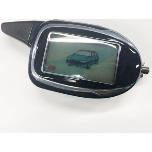 With logo stickers Factory blue LCD remote controller keychain suitable for Magicar 110 two way car alarm system