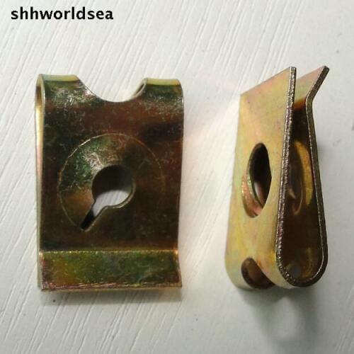 Shhworldsea 100pcs auto clips and fasteners U nut screw