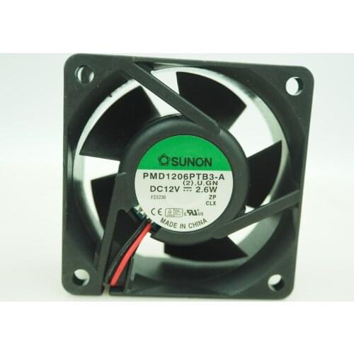 SUNON PMD1206PTB3-A 6cm DC 12V 2.6W 60x60x25mm 2-Lines Server Cooling Fan