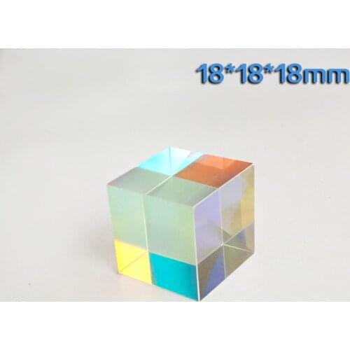 18*18*18mm Hexahedral Bright 18MM Light Cube Gift Optical Splitter Prism for Childrens Popular Science Experiments