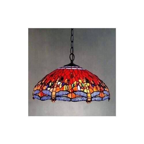 Tiffany Stained Glass Blue Ceiling Glass Lamps Mediterranean Style 20/30/40/50/60cm With E27 Led Chain Pendant Light Luminarias