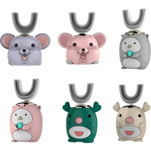 Smart 360 Degrees XaoMi U Electric Toothbrush Kids Silicon Automatic Ultrasonic Teeth Tooth Brush Cartoon Pattern Children