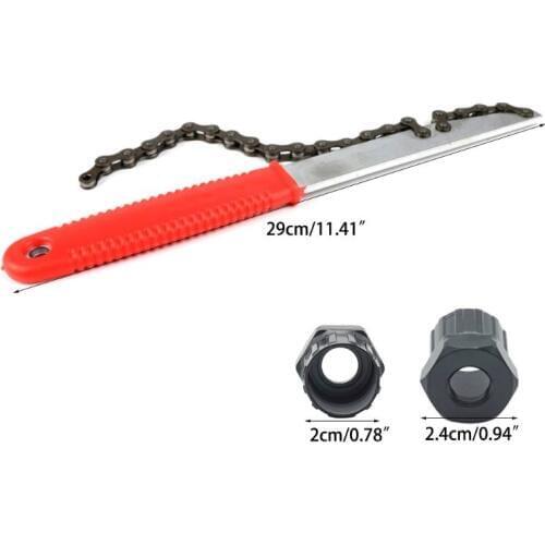 Bike Freewheel Chain Whip Sprocket Lockring Remover Tool Cassette Cycle Bike