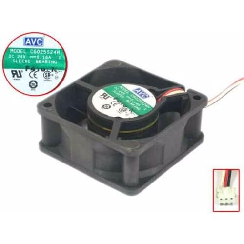 AVC C6025S24H DC 24V 0.16A 60x60x25mm Server Cooling Fan