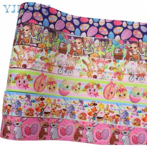 YJHSMY I-191211-2671,38mm,10yards Cartoon Printed grosgrain Ribbons,Clothing bow cap DIY Home Party decorations materials
