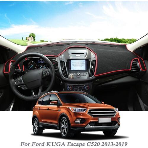 Car Styling Dashboard Protective Mat Shade Cushion Pad Rose Carpet For Ford Kuga Escape C520 2013-2019 RHD&LHD Auto Accessory