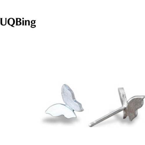 Free Shipping Fashion Womens butterfly earrings 925 Sterling Silver Stud Earrings Jewelry Pendientes Brincos