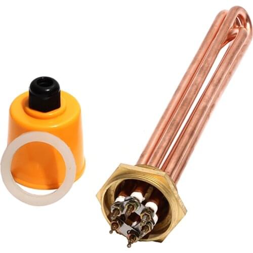 1 1/4 Inch/DN32 All Copper Material Water Heating Element 110V/220V/380V 3KW/4.5KW/6KW/9KW/12KW Electric Heating Element