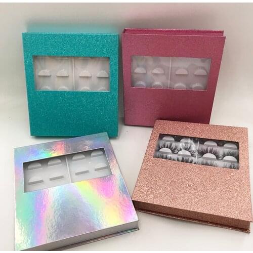 10 Pairs Lashes Book Dramatic Glitter Book Eyelashes Packaging Pretty Best Selling Supplier Wholesale Label Logo