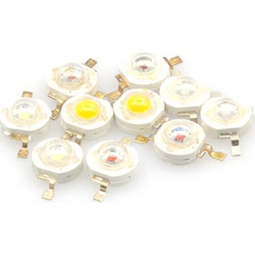 10pcs 1W 3W High Power DC 3.2-3.6V LED Beads Light Diode LED Chip SMD Warm White For SpotLight Downlight DIY Lamp Bulb