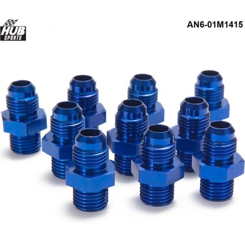 10PCS/LOT Straight Flare to Pipe Thread Fitting Adapte For Oil Cooler Fuel Line /Oil hose AN6-01M1415