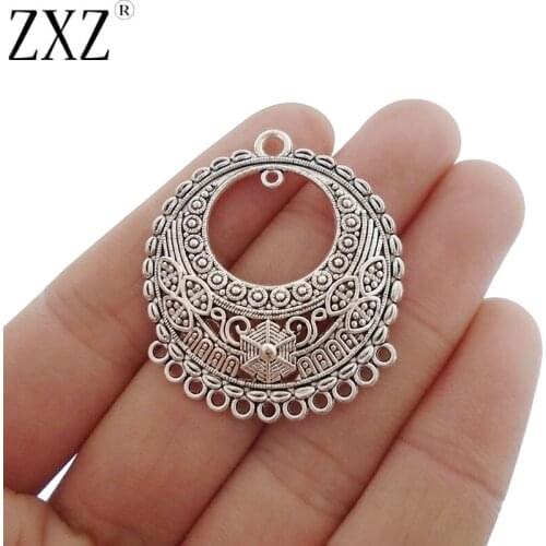 ZXZ 10pcs Chandelier Multi Connector Charms Pendants for Earring Necklace Jewelry Making Findings 39x34mm