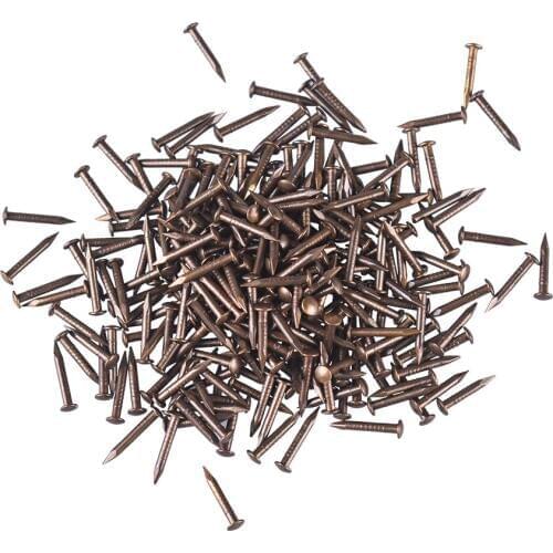 12X1.5MM Chinese Archaize Round Head Antique Bronze Wooden Nails for Furniture DIY Decorative Boxes 500pcs