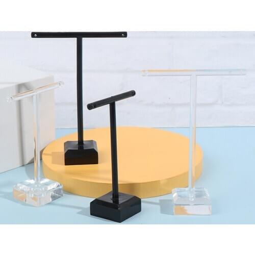 2 Pcs/Set Charms Professional Showcase Boutique Universal Earrings Shelf Jewelry Display Rack T Shape Stand Show