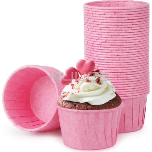 50pcs 3.5oz Muffin Cupcake Paper Cups Wrappers Liner Case Round Forms Colorful Holder Cake Mold Box For Baking Birthday Party