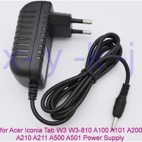 50PCS EU plug AC 100V-240V Converter Adapter DC 12V 1.5A Power Supply For Acer A100 A501 PSA18R-120P AP.0180P.002 AP.0180P.003