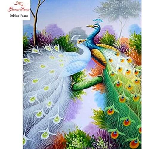 5D DIY Diamond Painting Full Display animal Peacock Diamond Embroidery Full Square Mosaic Picture Of Rhinestone Decor