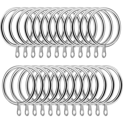 60Pcs Metal Drapery Curtain Rings Hanging Rings for Curtains and Rods,Drape Sliding Eyelet Rings 38 mm Internal Diameter