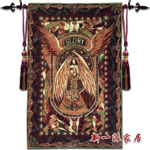Belgian wall hanging tapestries European bedroom wall carpet cloth soft decoration model room murals angle painting fabric