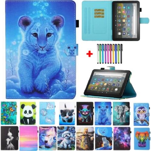 Animal Print Cover For Samsung Tab A7 Lite Case 2021 SM-T225 SM-T220 Funda Magnetic Shell For Galaxy Tab A7 Lite 8.7 inch Tablet