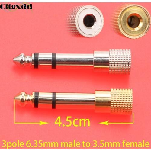 Cltgxdd 3pole 6.35mm Male Plug to 3.5mm Female jack Connector Audio Adapter Headphone Microphone AUX 6.3 mm to 3.5 mm Converter
