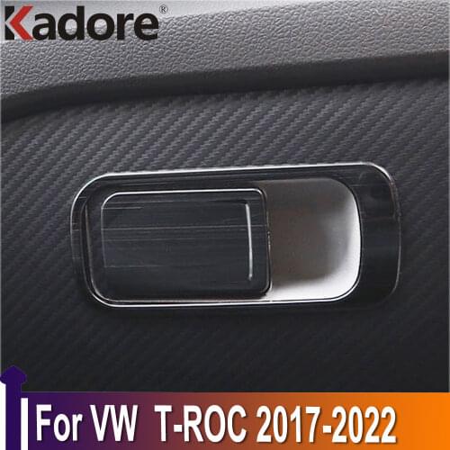 For Volkswagen T-Roc TROC 2017 2018 2019 Car Gloves Box Handle Buckle Cover Glove Box Trim Garnish Styling Interior Accessories