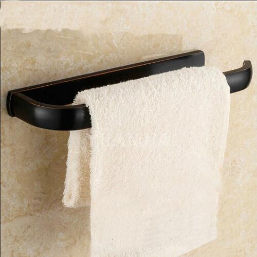 European copper single towel bars rack black, Toilet wall hanging towel rack shelf vintage, Antique brass bathroom towel bars