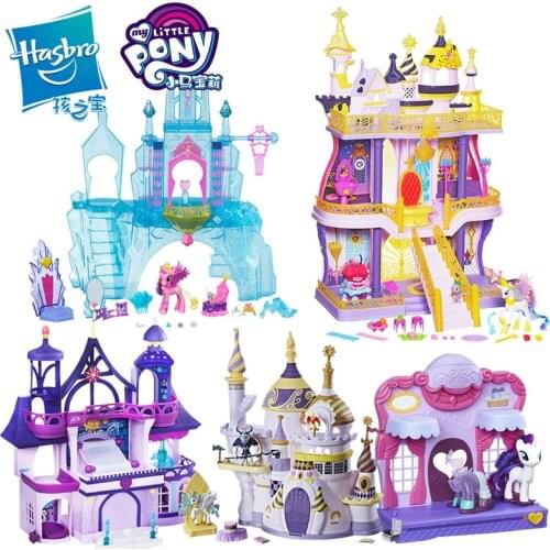 Hasbro My Little Pony Toys Friendship Is Magic House Toy for Girls Canterot Castle Toys Suit Pony Doll Child Christmas Gifts