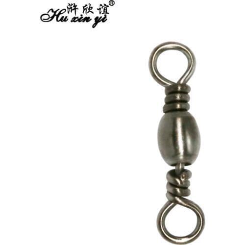 HXY 1000PCS SIZE(8# 12#) Fishing Tackle Barrel Swivel Hook Connector Rolling Swivels Accessories
