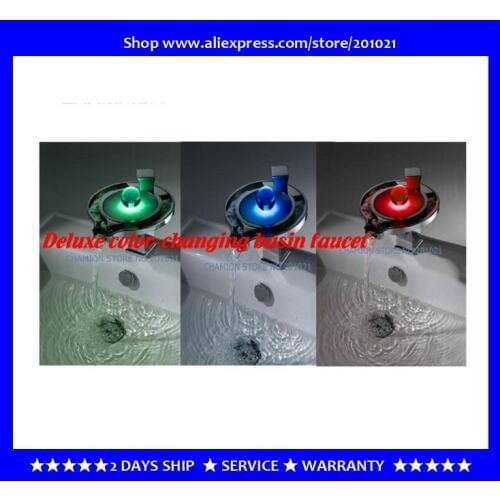 Colour-changing LED basin FAUCET + free shipping