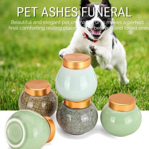 Ceramic Pet Ash Urns Dog Cat Funeral Memorial Holder Pot Funeral Ashes Holder Caskets Small Animals Mouse Rabbits Fish Cremation