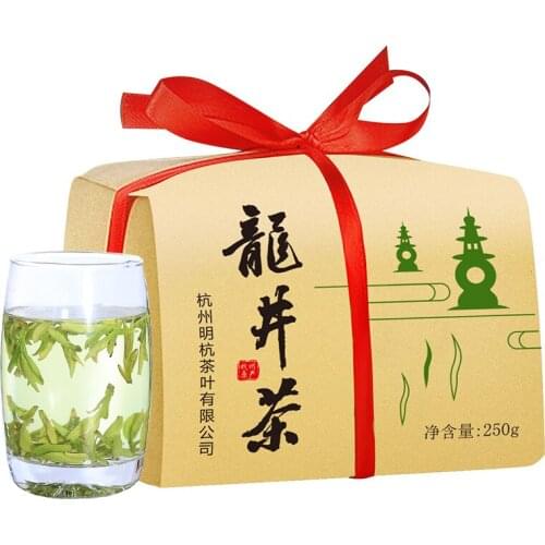Dragon Well Lung Ching Chinese Green Chinese Tea Loose Leaf Dragonwell Fresh Tea With Toasty Bean Flavor 250g