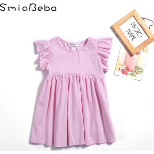 Pink Dress 1 Years Summer Dresses Designer Brand Newborn Clothes Kids Wedding Dresses 6 Years Girls Party Dress Vestido Infantil
