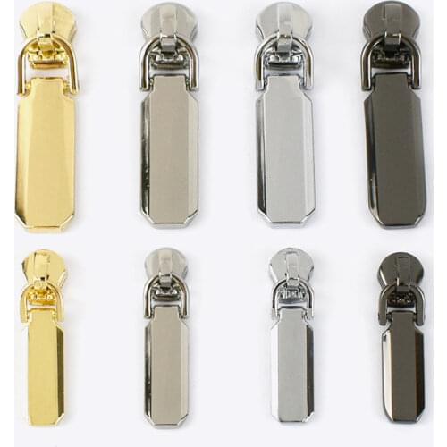 Meetee 10pcs 3# 5# Zipper Sliders for Nylon Metal Zips for Jacket Coat Zippers Head DIY Garment Sew Zip Puller Accessory