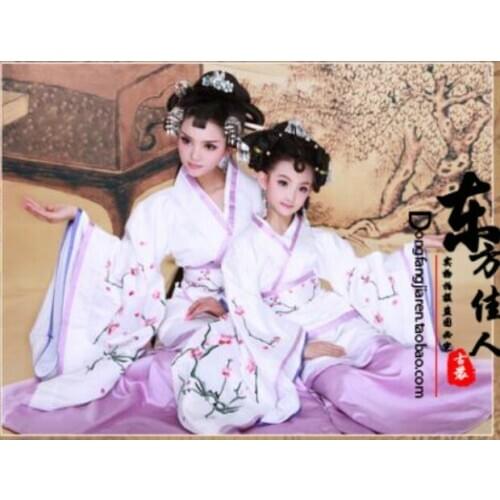 MeiRenFu Song of Beauty Embroidery Plum Blossom Traditional Hanfu Costume Parent-Child Costume Sets Mother-Daughter Photography