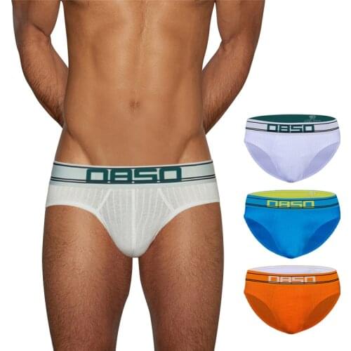 New Sexy Underwear Men Briefs Gay Underpants Man Slip Cotton Male Panties Cuecas Breathable Double Layer Penis Pouch BS3132