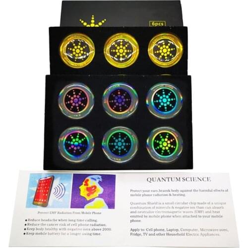 2021 New 6Pcs Round Energy Phone Sticker Anti Radiation Protection Mobile Phone Sticker for Cellphone EMF Protector