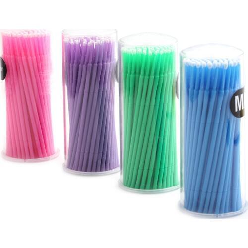 100pcs/lot Durable Micro Brush Disposable for Eye lash Extension Individual Applicator Mascara Brushes Makeup Tools